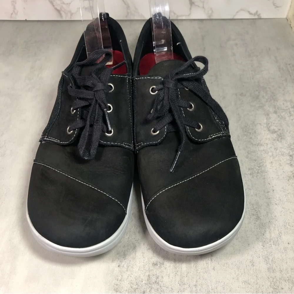 SAS Black Lace-Up Women's Sneakers with White Sole - Picture 2 of 11